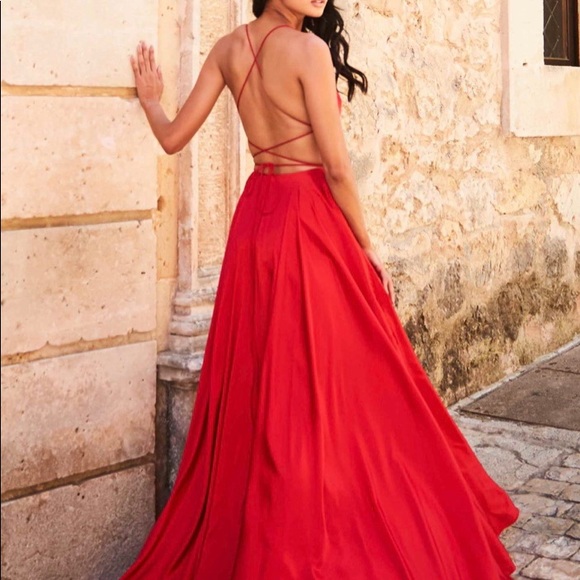 Gorgeous red Sherry Hill prom dress! - Picture 3 of 4